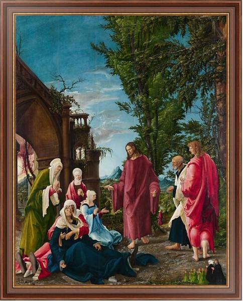 Постер Христос, покидающий свою мать с типом исполнения На холсте в раме в багетной раме 35-M719P-83