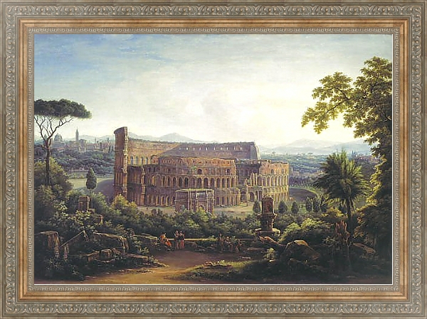 Постер Вид Рима. Колизей. 1816 с типом исполнения На холсте в раме в багетной раме 484.M48.310