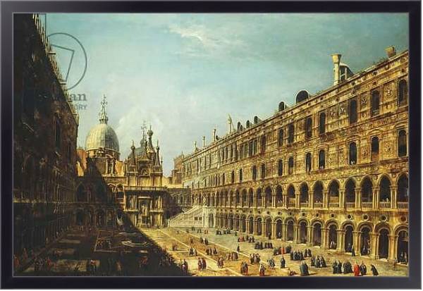 Постер The Courtyard of the Doge's Palace, Venice, с типом исполнения На холсте в раме в багетной раме 221-01