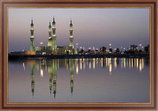 Постер ОАЭ. Рас-эль-Хайма, Мечеть шейха Заида с типом исполнения На холсте в раме в багетной раме 35-M719P-83
