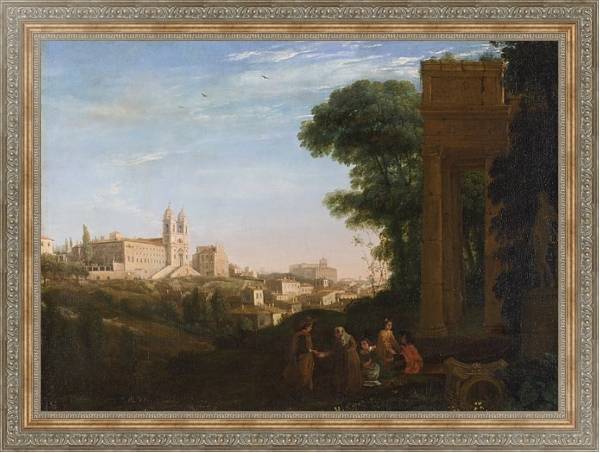 Постер Вид на Рим с типом исполнения На холсте в раме в багетной раме 484.M48.310
