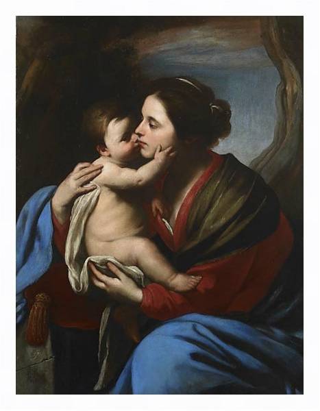 Постер Дева с младенцем с типом исполнения На холсте в раме в багетной раме 221-03