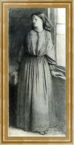 Постер Elizabeth Siddal, May 1854 с типом исполнения На холсте в раме в багетной раме NA033.1.051