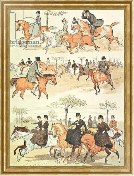 Постер Riding Side-saddle с типом исполнения На холсте в раме в багетной раме NA033.1.051