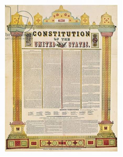Постер The Constitution of the United States of America с типом исполнения На холсте в раме в багетной раме 221-03