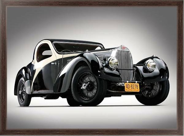 Постер Bugatti Type 57C Atalante '1938 с типом исполнения На холсте в раме в багетной раме 221-02
