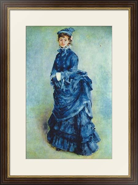 Постер Парижанка (Дама в голубом) с типом исполнения Под стеклом в багетной раме 1.023.036