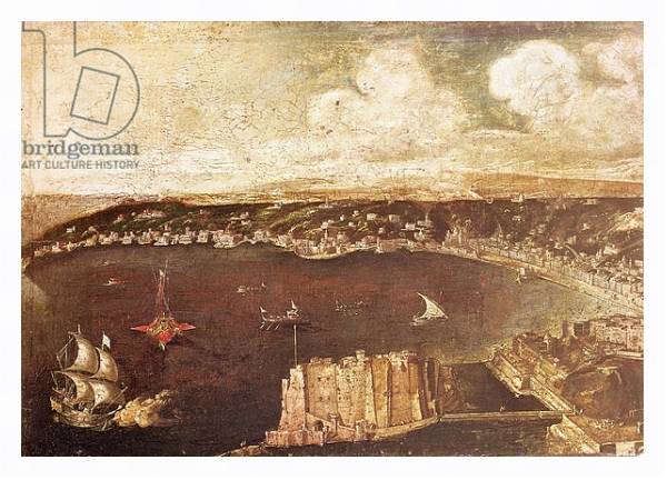 Постер The Port of Naples 2 с типом исполнения На холсте в раме в багетной раме 221-03