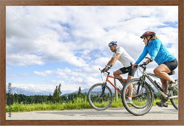 Постер Путешествие на велосипедах с типом исполнения На холсте в раме в багетной раме 1727.4310