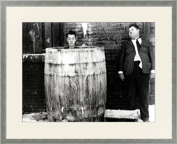 Постер Laurel & Hardy (Below Zero) с типом исполнения Под стеклом в багетной раме 1727.2510