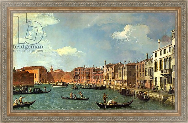Постер View of the Canal of Santa Chiara, Venice с типом исполнения На холсте в раме в багетной раме 484.M48.310
