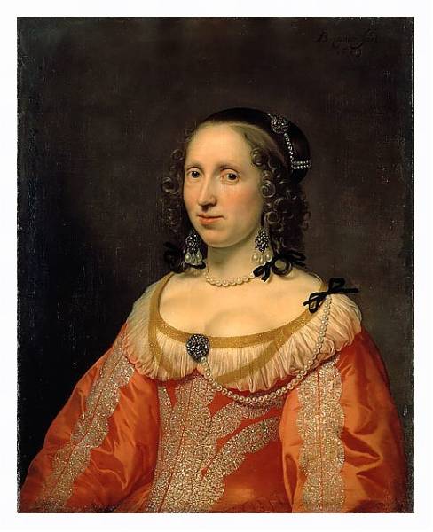 Постер Женский портрет 8 с типом исполнения На холсте в раме в багетной раме 221-03