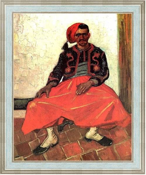 Постер Сидящий Зуав с типом исполнения На холсте в раме в багетной раме NA053.0.114