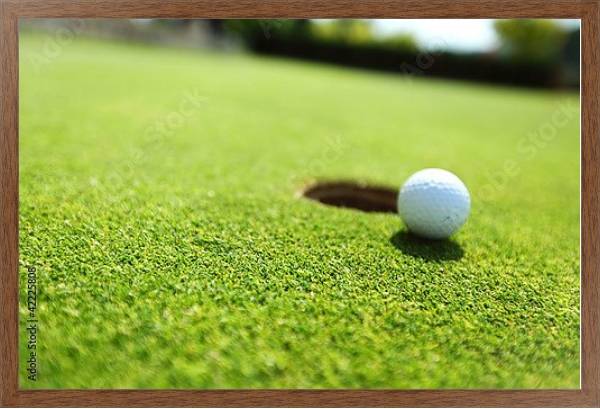 Постер Мяч для игры в гольф с типом исполнения На холсте в раме в багетной раме 1727.4310