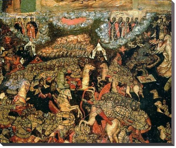 Постер Battle between the Russian and Tatar troops in 1380, 1640s с типом исполнения На холсте без рамы