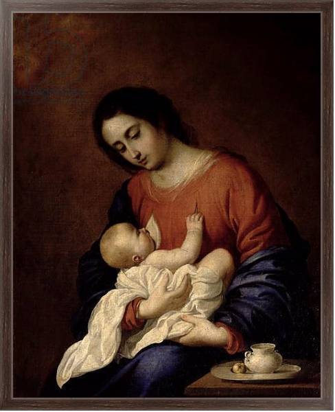 Постер Virgin and Child, 1658 с типом исполнения На холсте в раме в багетной раме 221-02