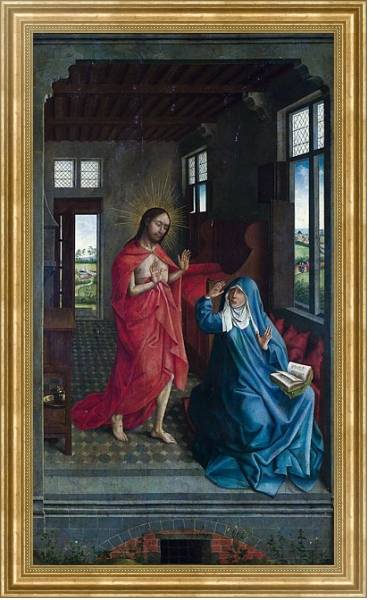 Постер Христос, появляющийся перед Девой Марией 2 с типом исполнения На холсте в раме в багетной раме NA033.1.051