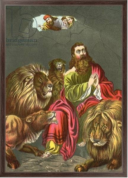 Постер Daniel in the Lions' den с типом исполнения На холсте в раме в багетной раме 221-02