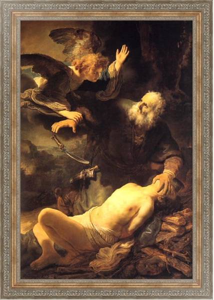 Постер Жертвоприношение Авраама 2 с типом исполнения На холсте в раме в багетной раме 484.M48.310