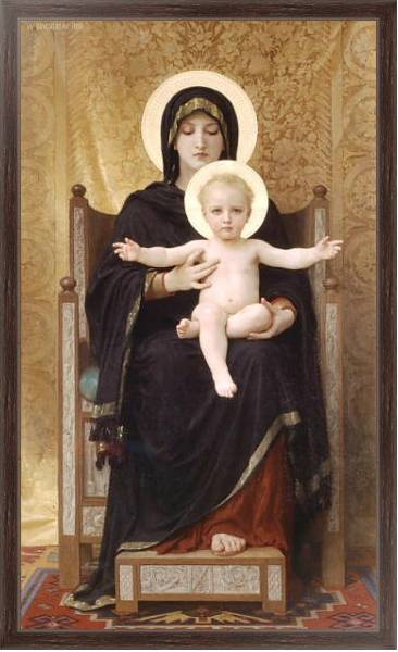 Постер Богородица с типом исполнения На холсте в раме в багетной раме 221-02