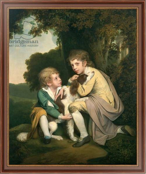 Постер Thomas and Joseph Pickford as Children, c.1777-9 с типом исполнения На холсте в раме в багетной раме 35-M719P-83