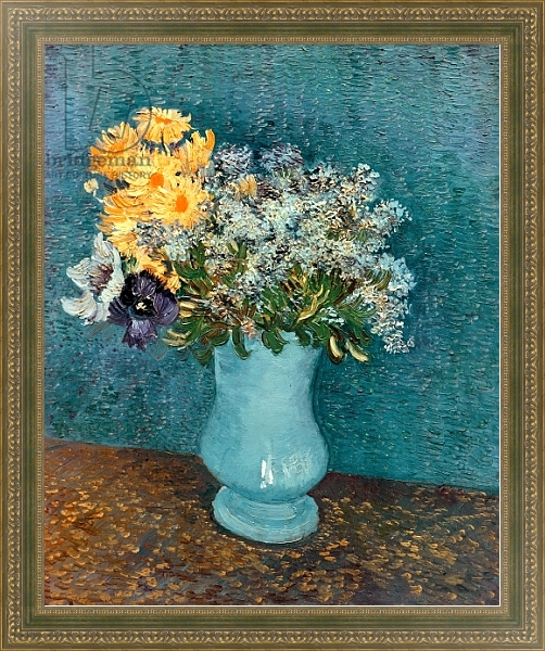 Постер Vase of Flowers, 1887 с типом исполнения На холсте в раме в багетной раме 484.M48.640