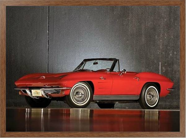 Постер Corvette Sting Ray ''Pilot Line'' Convertible (C2) '1963 с типом исполнения На холсте в раме в багетной раме 1727.4310