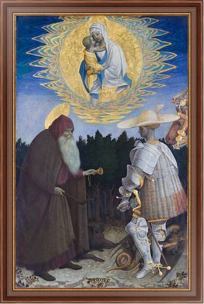 Постер Дева Мария с младенцем и Святыми 4 с типом исполнения На холсте в раме в багетной раме 35-M719P-83