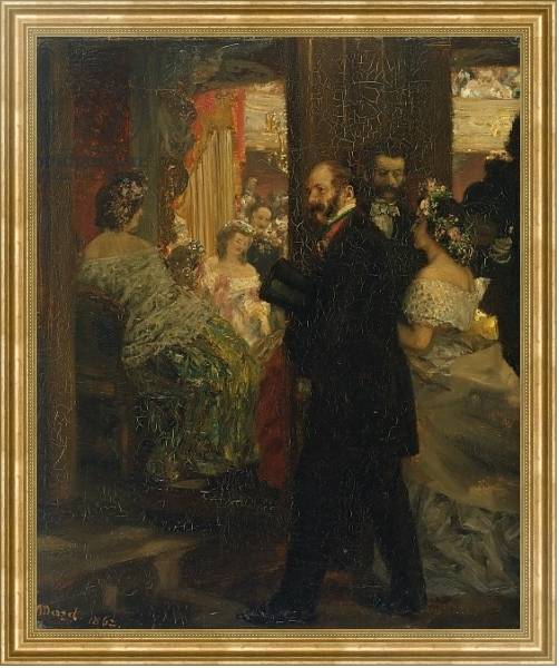 Постер In the Opera House, 1862 с типом исполнения На холсте в раме в багетной раме NA033.1.051