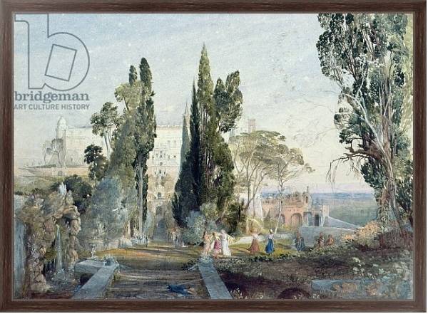 Постер The Villa d'Este, 19th century с типом исполнения На холсте в раме в багетной раме 221-02