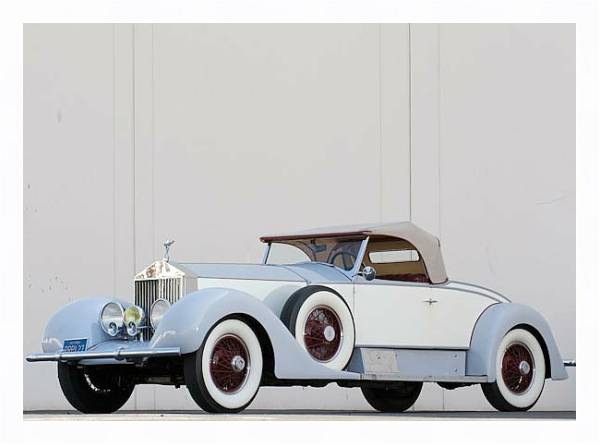 Постер Rolls-Royce Phantom I Playboy Roadster '1927 с типом исполнения На холсте в раме в багетной раме 221-03