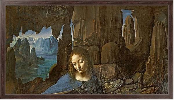 Постер The Virgin of the Rocks, c.1508 с типом исполнения На холсте в раме в багетной раме 221-02