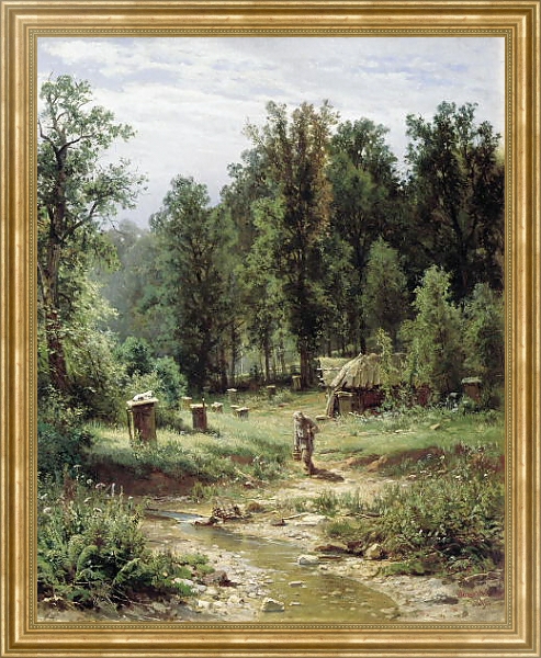 Постер Пасека в лесу. 1876 с типом исполнения На холсте в раме в багетной раме NA033.1.051