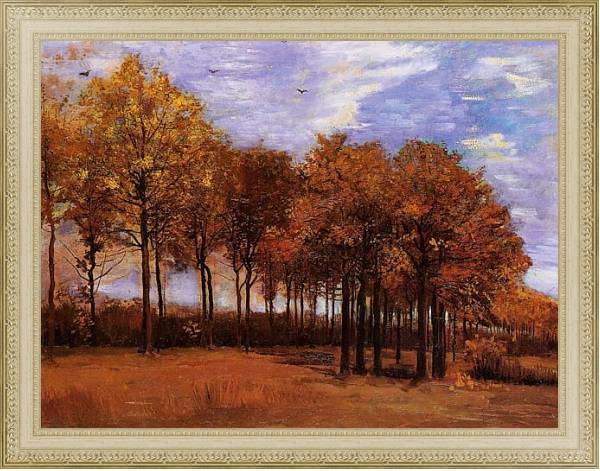 Постер Осенний пейзаж 6 с типом исполнения На холсте в раме в багетной раме 484.M48.725