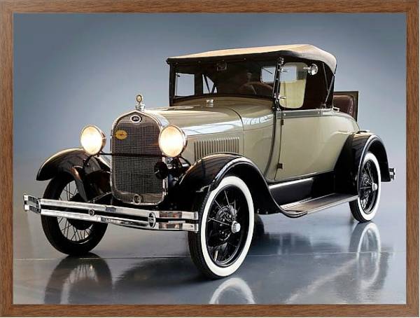 Постер Ford Model A Deluxe Roadster '1929 с типом исполнения На холсте в раме в багетной раме 1727.4310
