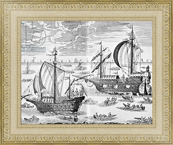 Постер Azov Fleet in 1699 с типом исполнения Акварель в раме в багетной раме 484.M48.725
