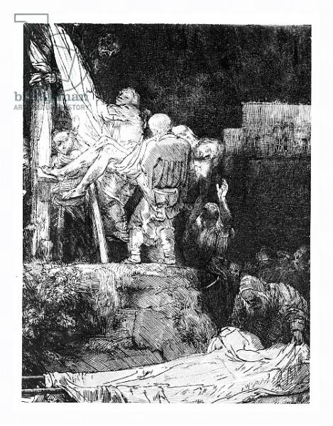 Постер The Descent from the Cross with a Torch, 1654 с типом исполнения На холсте в раме в багетной раме 221-03