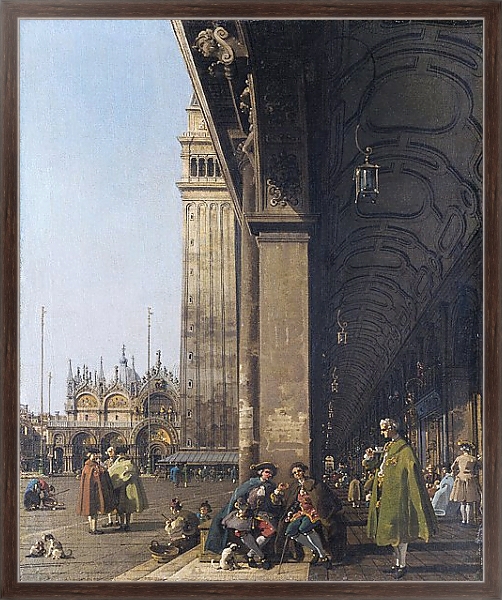 Постер Венеция -Площадь Сан Марко с типом исполнения На холсте в раме в багетной раме 221-02