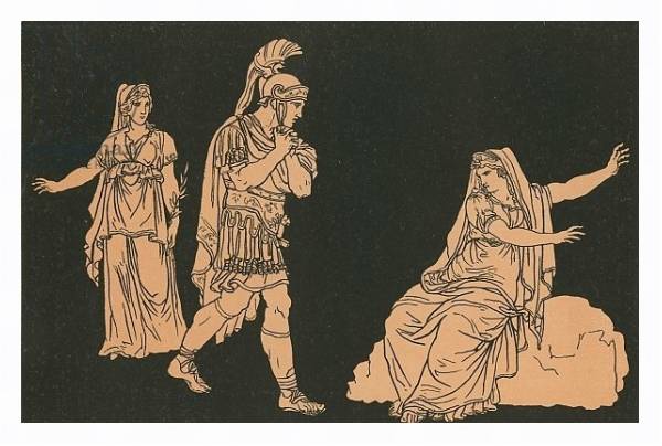 Постер Aeneas and the shade of Dido с типом исполнения На холсте в раме в багетной раме 221-03