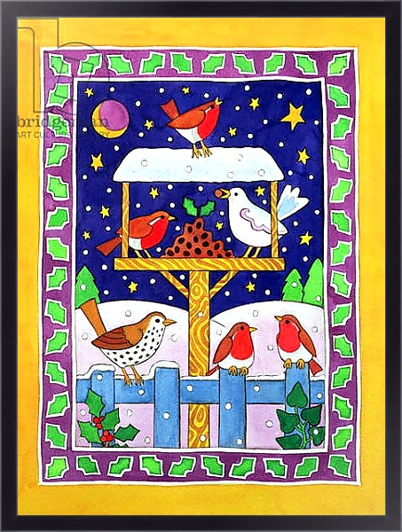 Постер Christmas Feast for the Birds с типом исполнения На холсте в раме в багетной раме 221-01