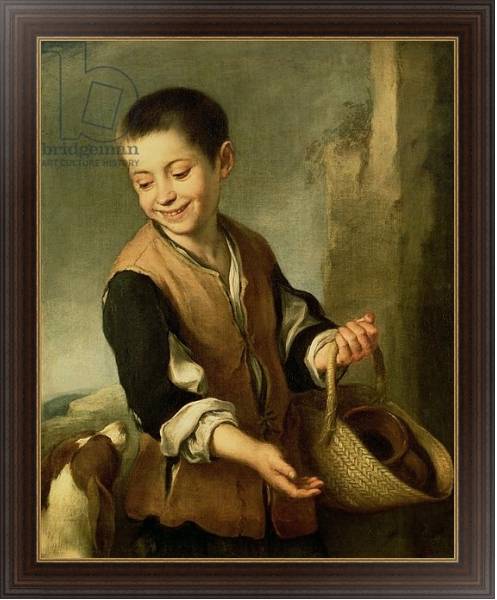 Постер Boy with a Dog, c.1650 с типом исполнения На холсте в раме в багетной раме 1.023.151