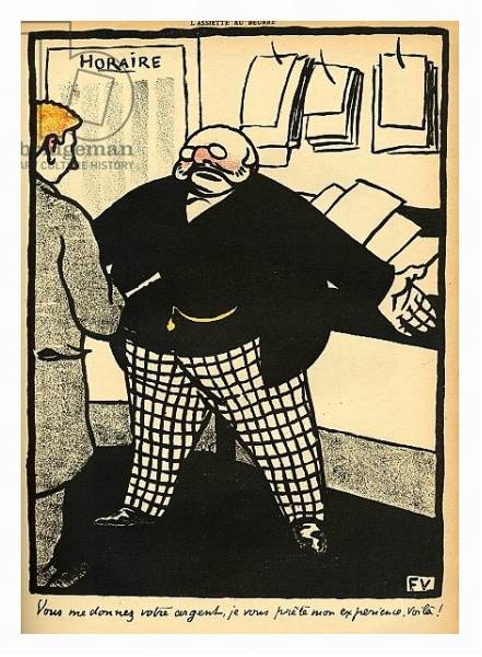 Постер A business man and his client, from 'Crimes and Punishments', 1902 с типом исполнения На холсте в раме в багетной раме 221-03