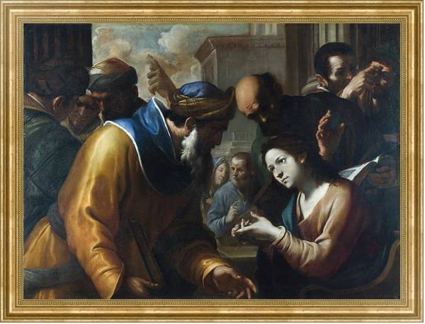 Постер Христос, спорящий с лекарями с типом исполнения На холсте в раме в багетной раме NA033.1.051