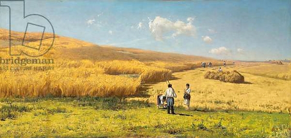 Постер Harvest in the Ukraine, 1880 с типом исполнения На холсте без рамы