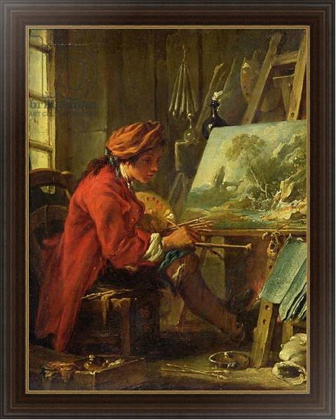 Постер The Painter in his Studio с типом исполнения На холсте в раме в багетной раме 1.023.151