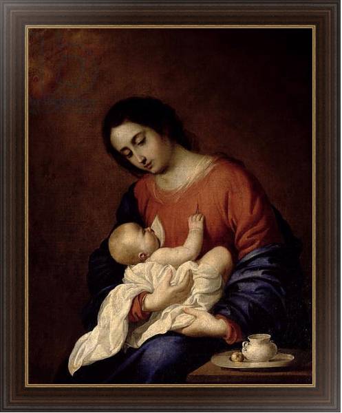 Постер Virgin and Child, 1658 с типом исполнения На холсте в раме в багетной раме 1.023.151