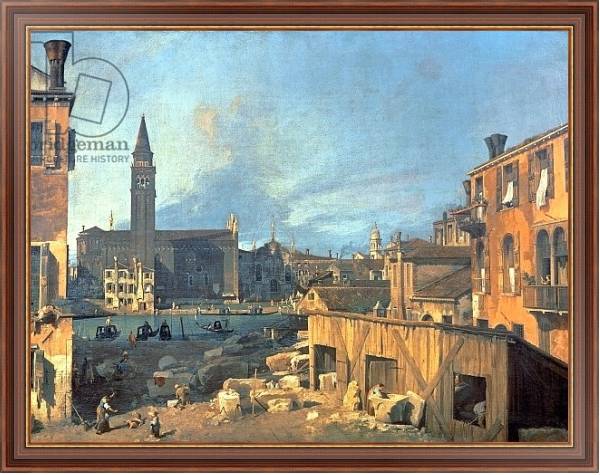 Постер Venice: Campo San Vidal and Santa Maria della Carita 1727-28 с типом исполнения На холсте в раме в багетной раме 35-M719P-83