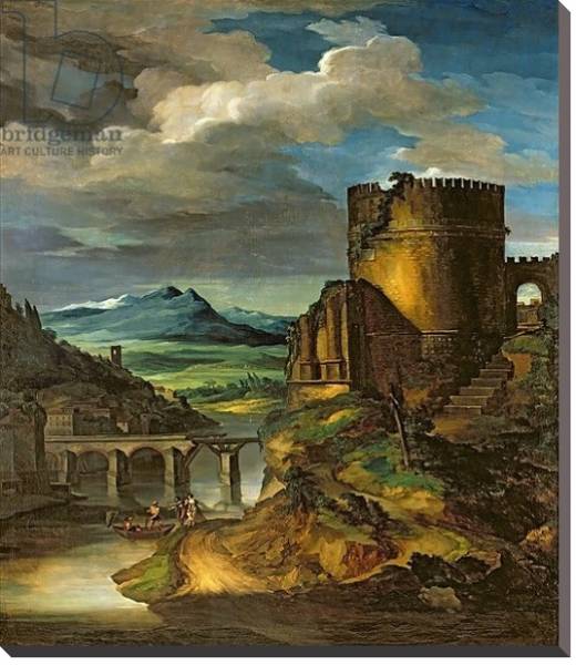Постер Italian Landscape or, Landscape with a Tomb с типом исполнения На холсте без рамы