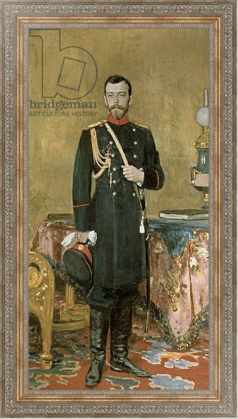 Постер Portrait of Emperor Nicholas II 1895 с типом исполнения На холсте в раме в багетной раме 484.M48.310