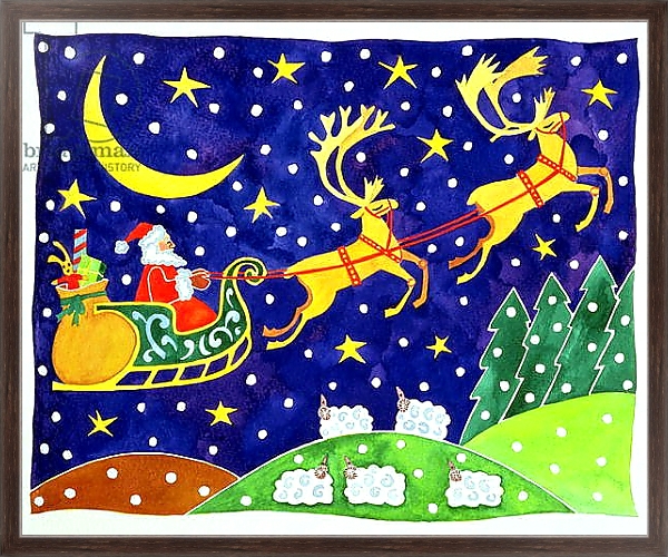 Постер Stars and Snowfall с типом исполнения На холсте в раме в багетной раме 221-02
